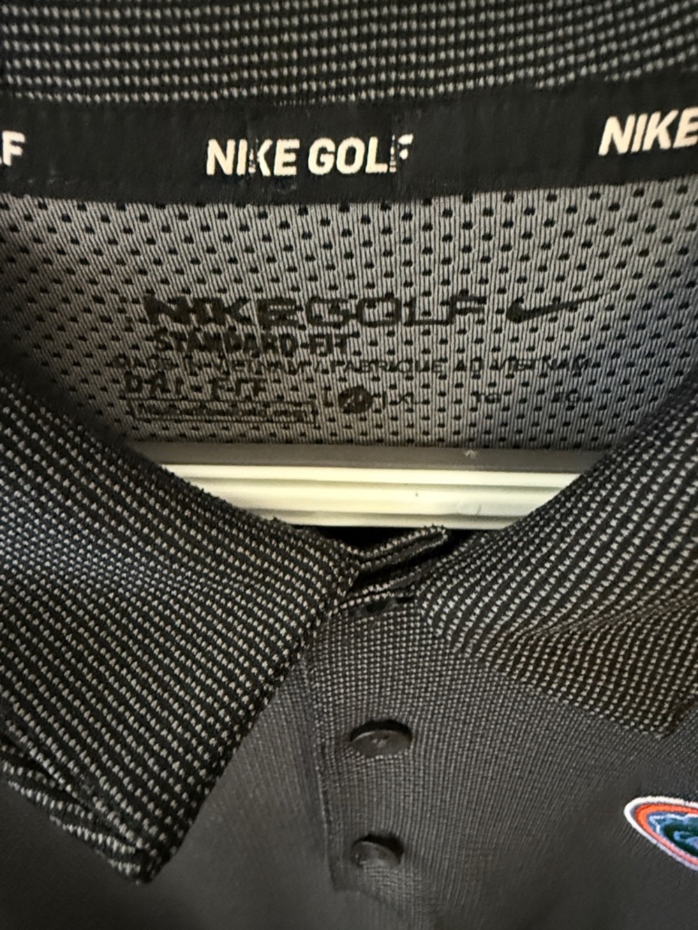 Nike Men’s Dark Gray Polo with Florida Gators Patch - Picture 2 of 3